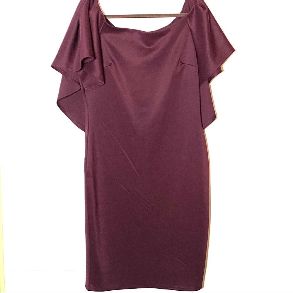 BooHoo Maroon Burgundy Stretch Dress